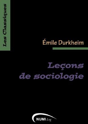 [A lire 228] • Leçons de sociologie